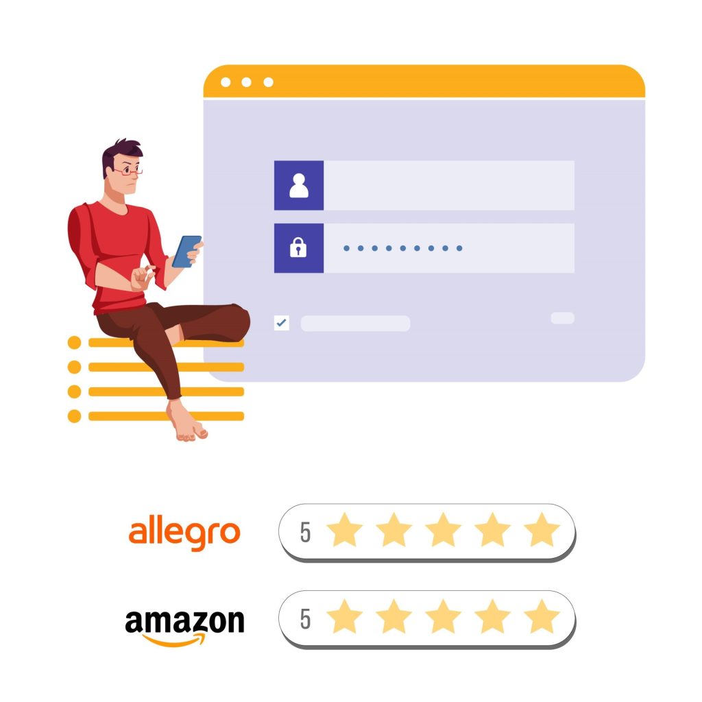 Łatwość rejestracji konta na Allegro i Amazon